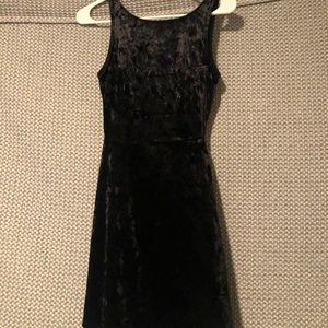 Black satin short dress